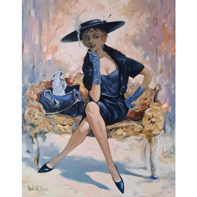 Early 21st Century Vadim Kovalev, Madame, Oil on Canvas, 2021 For Sale - Image 5 of 5