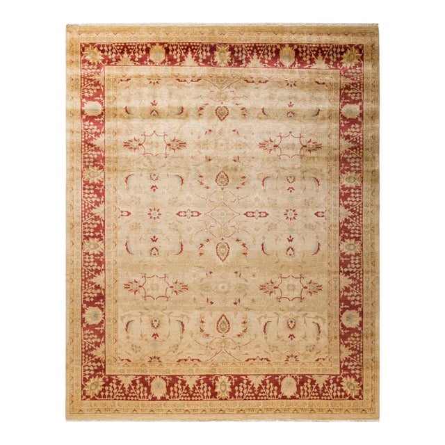 Vintage Traditional Hand Knotted Wool Area Rug, Gold - 8'0" X 10'1" For Sale - Image 9 of 9