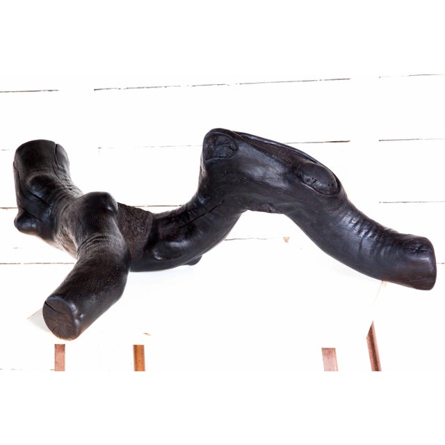 Contemporary Surface Tension Wabi Sabi Black Oak Shou Sugi Ban Sculpture For Sale - Image 3 of 9