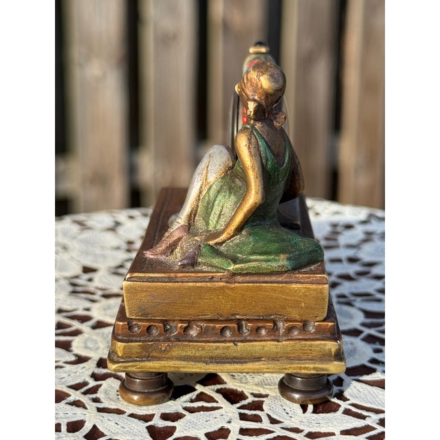 Bronze Antique "Viennese Bronze" Figurine Ft. Ballerina W/Omega Clock & Erotic Chamber For Sale - Image 8 of 18
