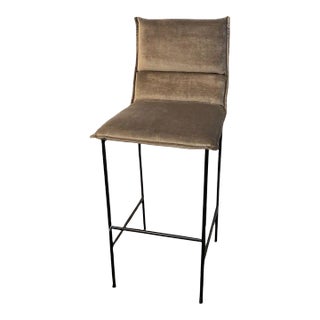 Collector Jeeves Counter Stool in JF Fabrics Bordeaux For Sale