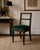 Neoclassical Mid 20th Century Custom Onyx Black & Emerald Velvet Neoclassical Accent Chair For Sale - Image 3 of 3