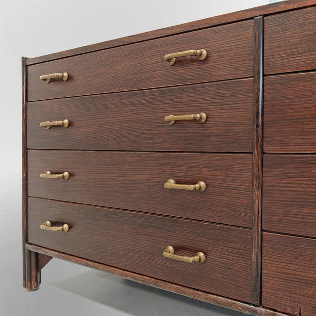 Vintage Chest of Drawers in Exotic Wood and Bamboo, 1970s For Sale - Image 16 of 18