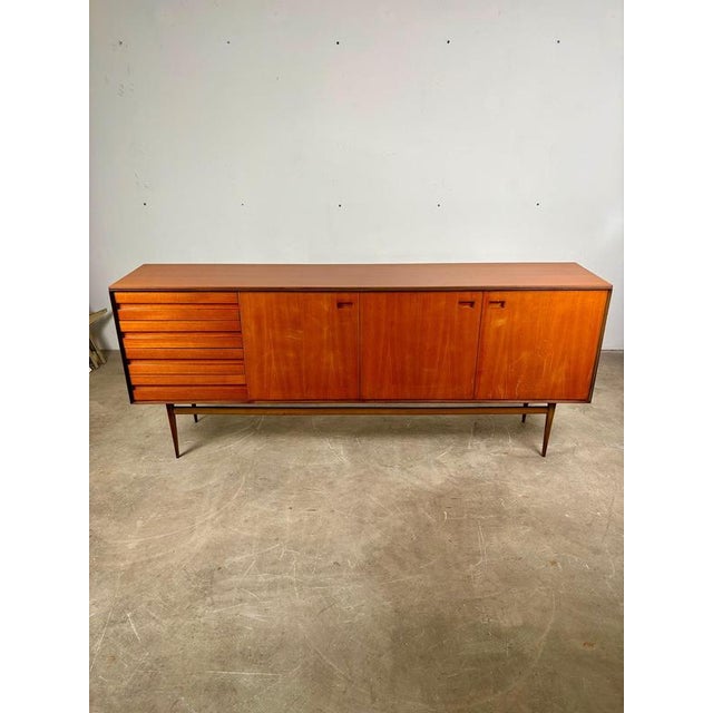 Gold Vintage Scandinavian Teak Sideboard, 1960s For Sale - Image 8 of 10