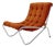 Mid-Century Modern Swedish Lounge Chair from EM Möbler, 1970s For Sale