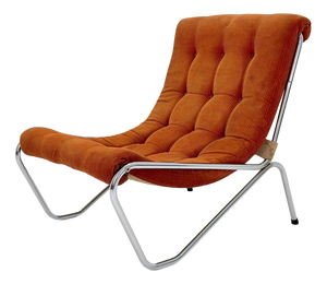 Mid-Century Modern Swedish Lounge Chair from EM Möbler, 1970s
