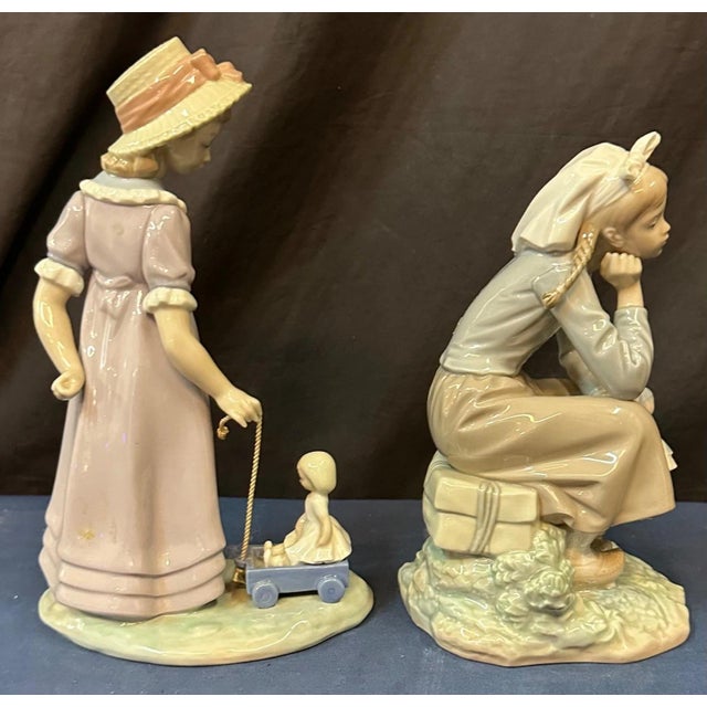 Ceramic 1980s Lladro Duo: #5044 & #1211 - A Pair For Sale - Image 7 of 9