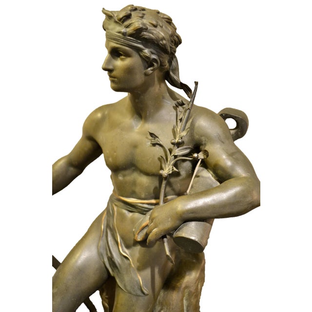 Bronze Sculpture "Le Commerce" by Ernest Justin Ferrand For Sale - Image 10 of 12