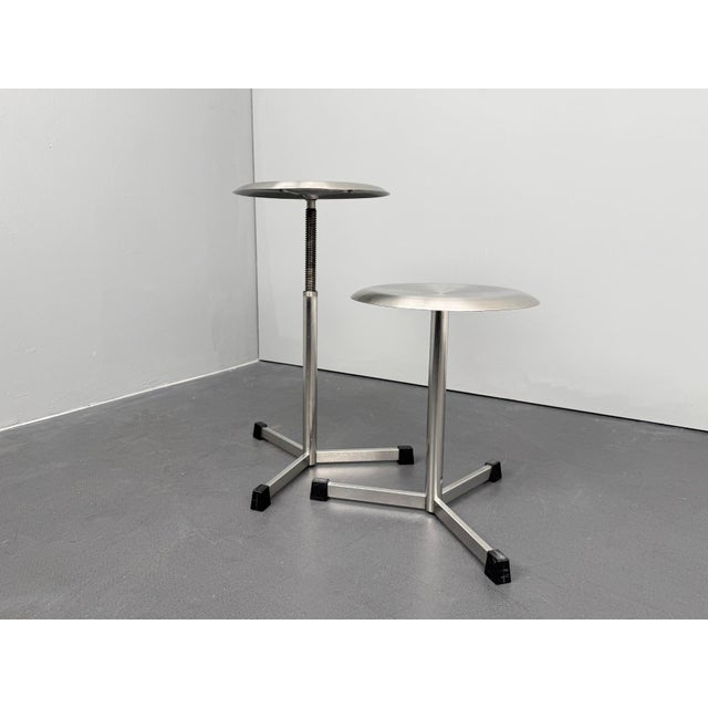 Swivel Stools in Metal from Maquet, Germany, 1960s, Set of 2 For Sale - Image 6 of 6