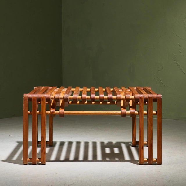 Jean Michel Chaudeurge created this coffee table for Bruynzell Edition in France around 1975. The piece is constructed...