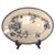 Late 19th Century Antique French Terre De Fer Oval Plate with Blue Nasturtiums, 1880 For Sale - Image 5 of 5