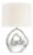 AERIN by Visual Comfort Signature Adria 25" Cordless Table Lamp in Crystal with Linen Shade For Sale