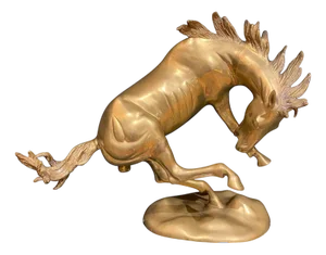 Brass Stallion Sculpture, 1950s