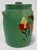 Farmhouse Antique Hand-Painted Green Floral Motif Lidded Crock For Sale - Image 3 of 8