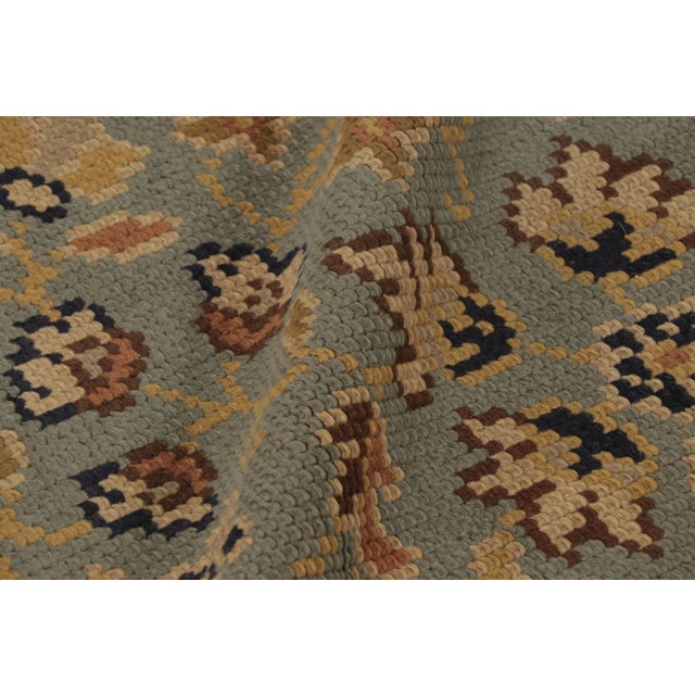Textile Antique English Orientalist Belle Époque Rug With Ornate Florals - Rug & Kilim For Sale - Image 7 of 10