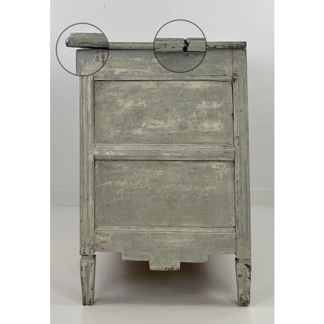 Wood Louis XVI French Painted Commode For Sale - Image 7 of 10