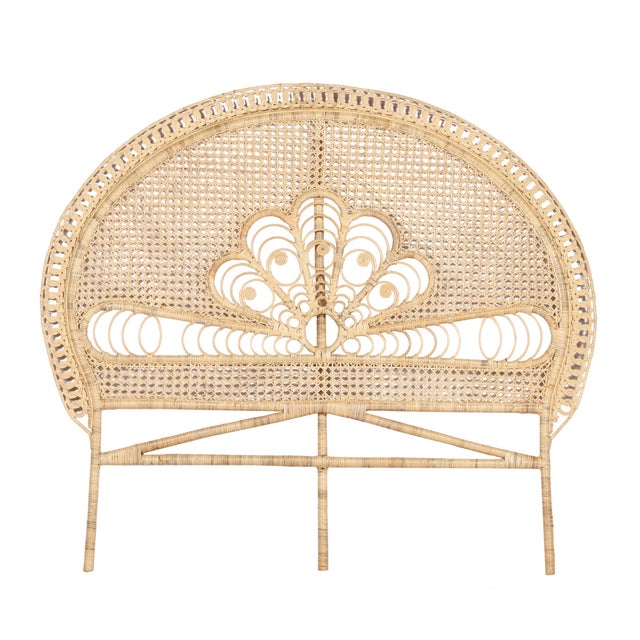Contemporary Rattan Wicker Headboard Queen/King Chairish