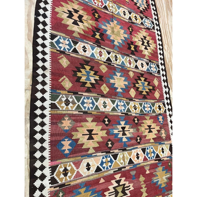 Mid 20th Century Antique Azerbaijan Kilim/ Rug Unusual,20th Century For Sale - Image 5 of 10