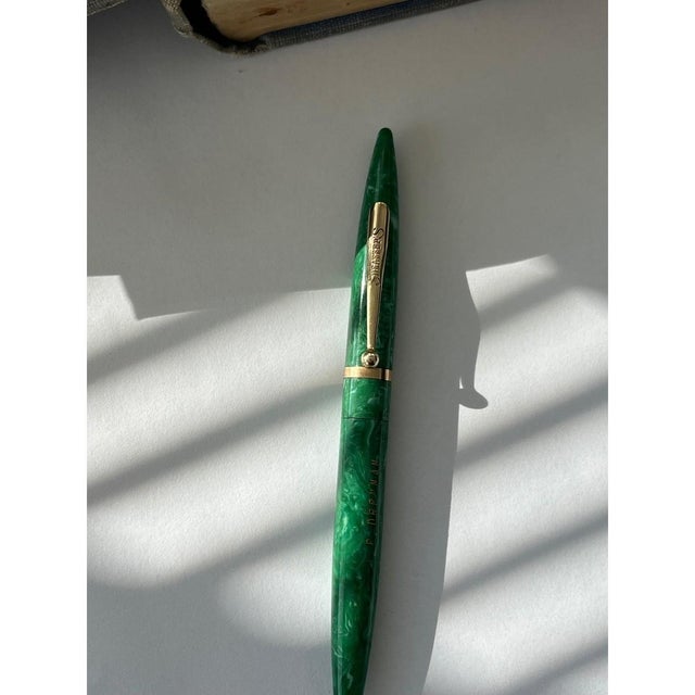 Vintage Sheaffer Jade Green Radite Balance Mechanical Pencil JP Brennan Moraga For Sale In San Francisco - Image 6 of 6