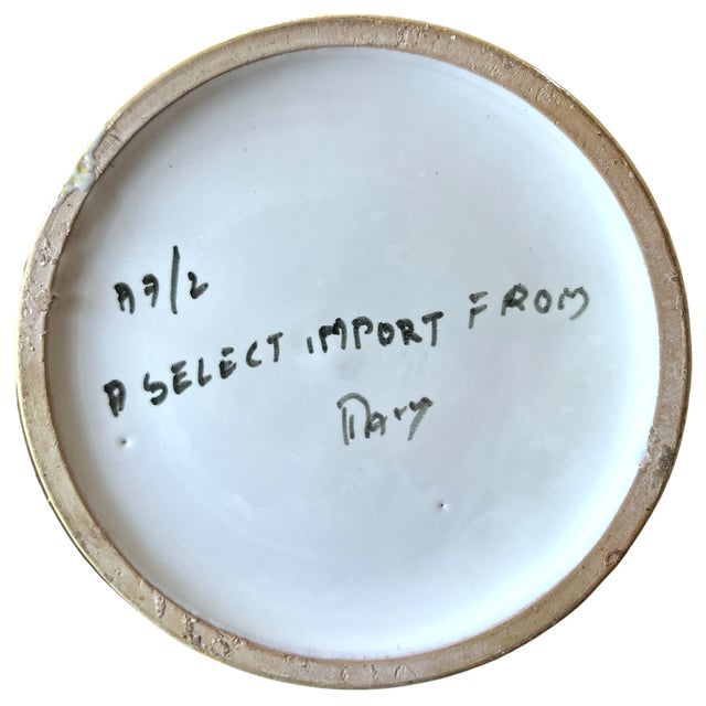 Ceramic 1960s Set of 3 Italian Majolica Apothecary Jars – Aqua Anisi, Rosmarinus & Aqua Salvia For Sale - Image 7 of 11