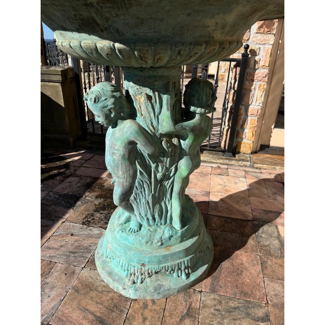 Early 20th Century Monumental Bronze Garden Fountain For Sale - Image 9 of 18
