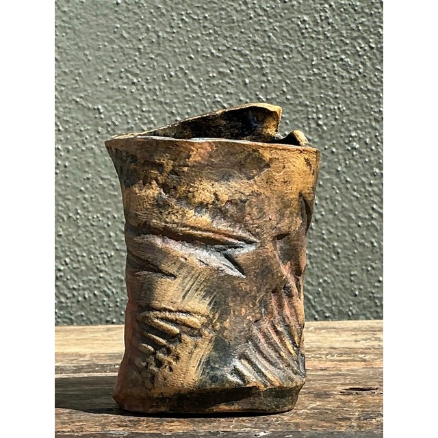Vintage Original Studio Pottery Vase For Sale In West Palm - Image 6 of 12
