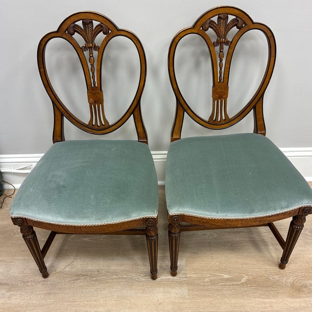 Gorgeous velvet dining/side chairs! Upholstery has some minor imperfections shown in photos
