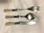 Antique Set Of 3 Mother-Of- Pearl-Handled Flatware, Marked Epns Made In England. The Ferrules Are Not Marked. They Looked...