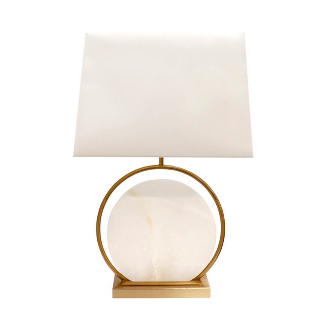 Contemporary Pasargad Home Orb Marble Table Lamp For Sale - Image 3 of 8