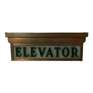 Antique Elevator Light Box For Sale