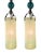 Bold and artistic, this striking pair of 1980s Brutalist chandeliers features hand-blown frosted glass cylinders suspended...
