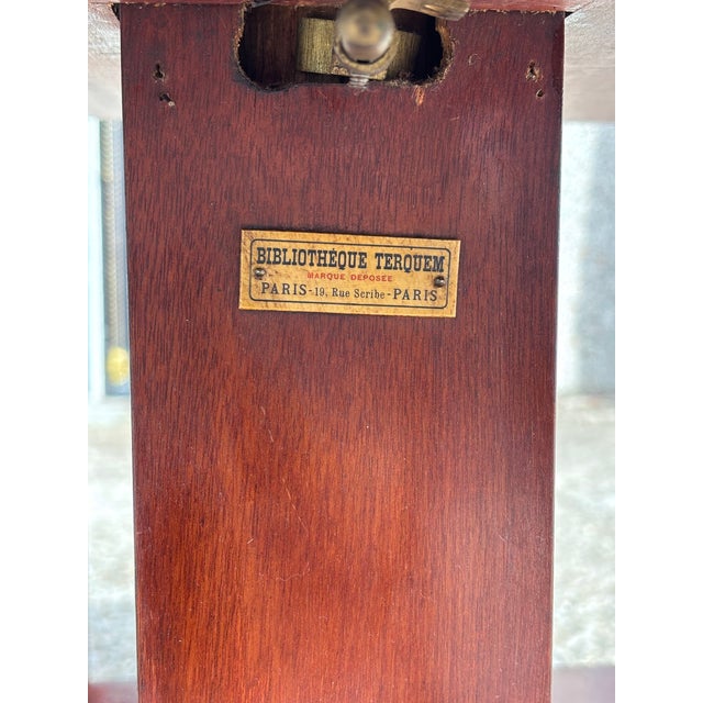 Tall 19th Century French Mahogany Revolving Bookcase, 1880s For Sale - Image 10 of 11