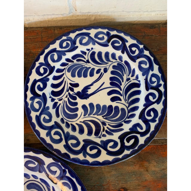 1960s Vintage Hand Painted Mexican Plates Blue Set of 3 Chairish