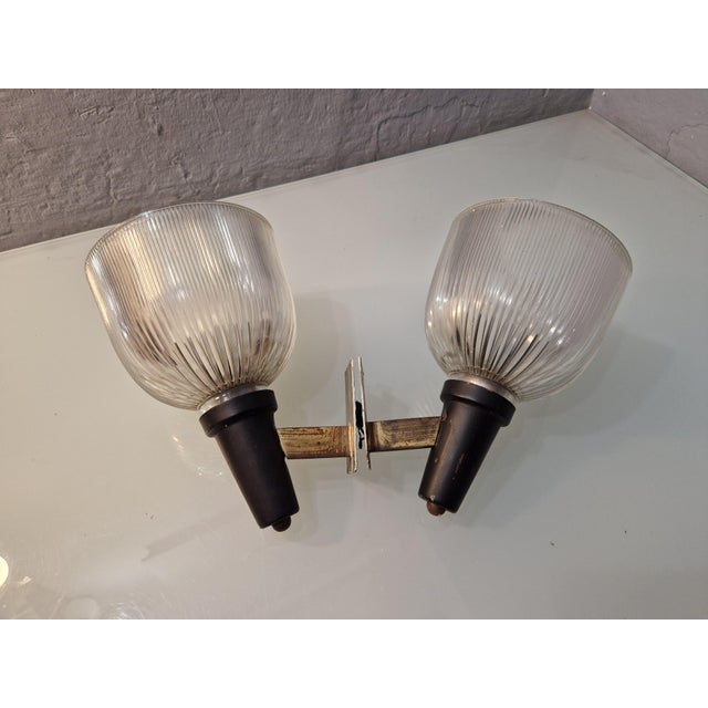 Black Wall Lamps from Fidenza Vetraria, 1950s, Set of 2 For Sale - Image 8 of 10