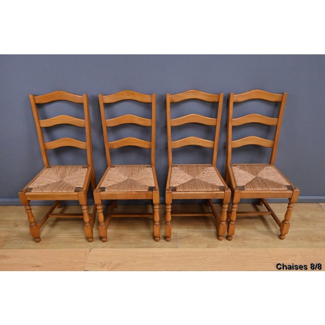 Beech Chairs, 1980s, Set of 8 For Sale - Image 6 of 18