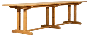 Monumental English Pine Refectory Table, 1900s