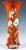 Large Mid-Century Orange Vase with Calla Lilies from Herend, Hungary For Sale - Image 5 of 7