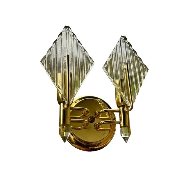 Hollywood Regency Italian Hollywood Regency Wall Sconce attributed to Zeroquattro, 1970s For Sale - Image 3 of 9