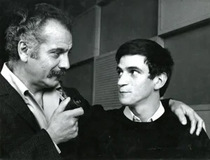 Portrait of Georges Brassens with Georges Chelon - Vintage Photo - 1960s 1960s