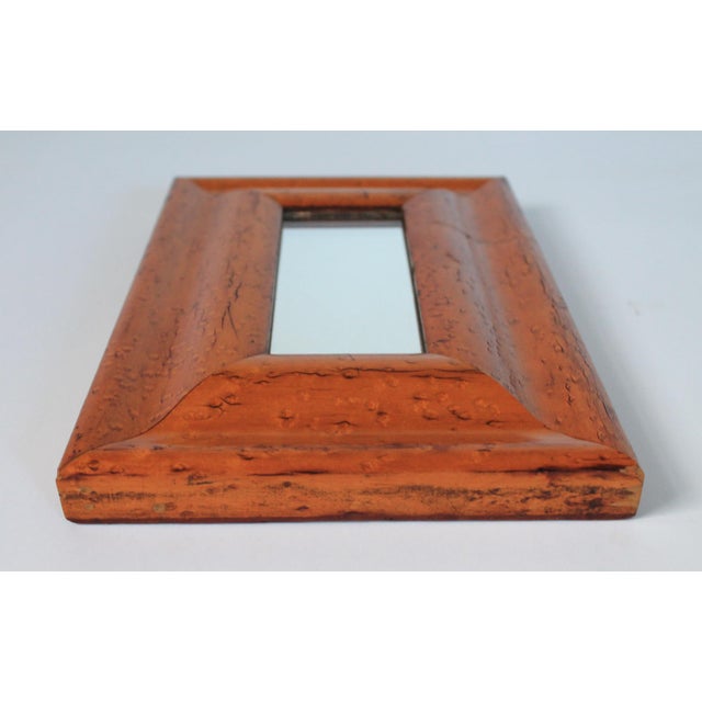 Mid 20th Century Vintage Birdseye Maple Accent Wall Mirror For Sale - Image 5 of 9