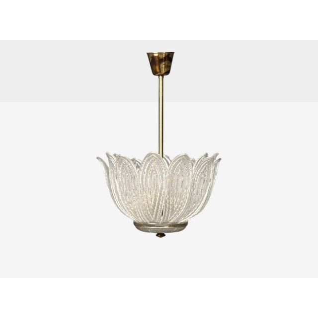 Mid-Century Modern 1960s Mid-Century Modern Carl Fagerlund, Tulip Chandelier, Molded Glass, Brass For Sale - Image 3 of 14