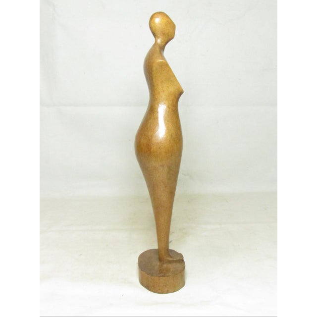 Mid-Century Modern Mid Century Modern Carved Wood Abstract Female Figure For Sale - Image 3 of 18