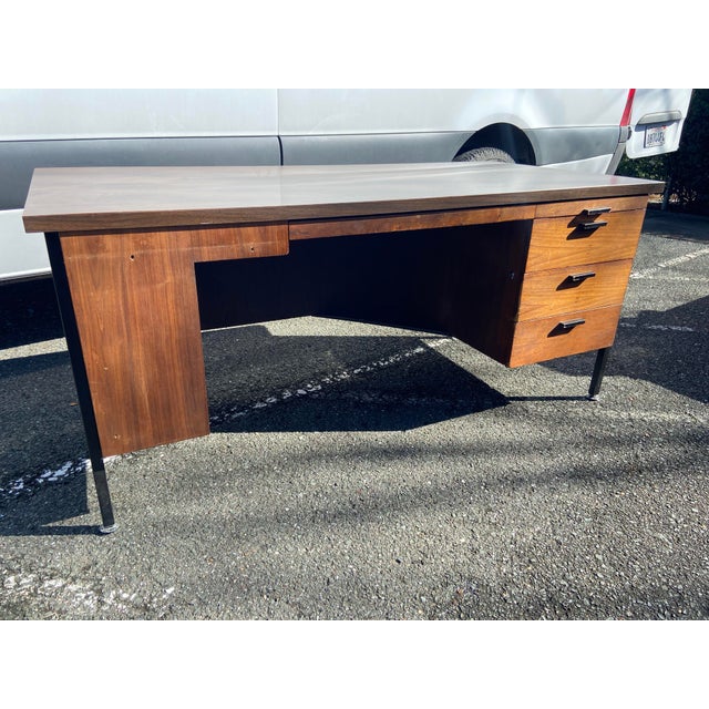Vintage Mid Century Modern Executive Desk For Sale - Image 12 of 12