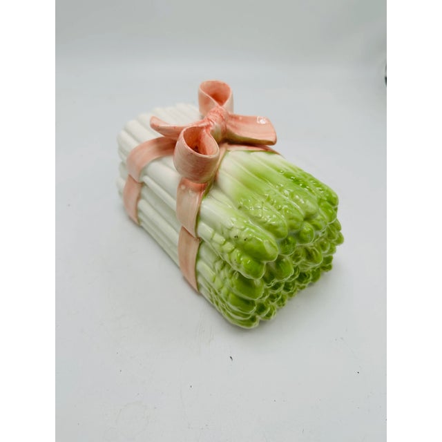 Vintage Ceramic Asparagus Box With Bow For Sale In Charleston - Image 6 of 8