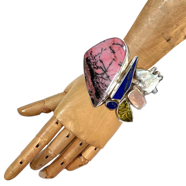 One-of-a-kind statement wrist cuff hand-crafted by the artisans of Studio Greytak - Missoula Montana. A conceptual art...