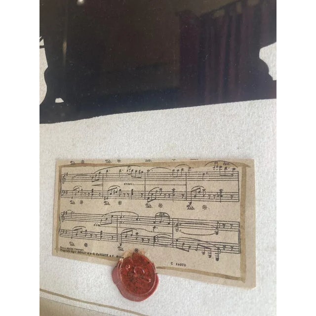 Paper Italian Artist, Musician Silhouettes, Mixed Media Paintings on Paper, Framed, 1950s For Sale - Image 7 of 12