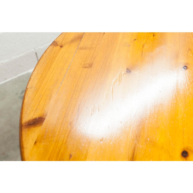 Round Pine Table and Circular Benches, 1960s, Set of 5 For Sale - Image 16 of 18