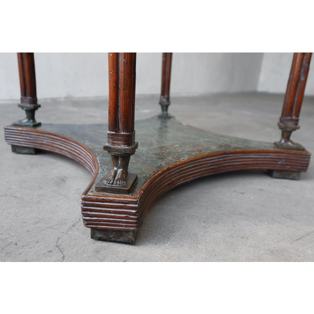 Neoclassical Etched Bronze Round Occasional Table For Sale In Las Vegas - Image 6 of 8