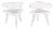 Mid-Century Modern White Lacquer Organic Shape End Tables - a Pair For Sale