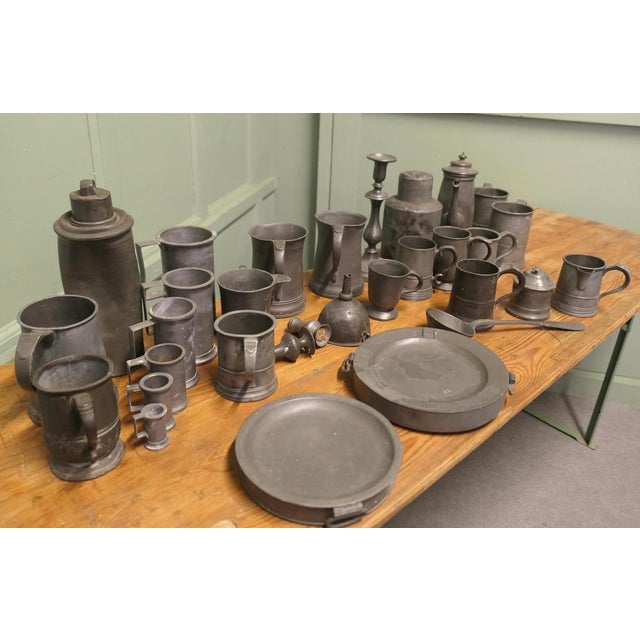 Brown Pewter Pub Decor, 18th and 19th Century, Set of 30 For Sale - Image 8 of 9